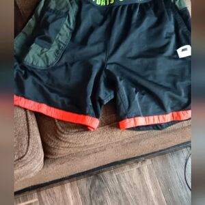 Black and Red Athletic Shorts